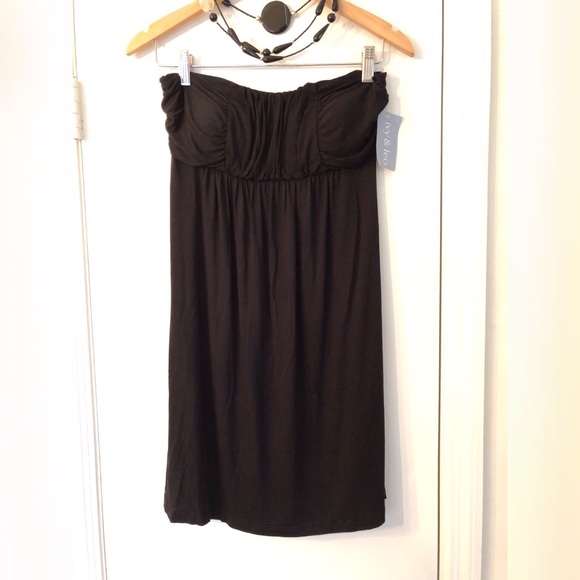 LUSH Black Strapless Bandeau Style Sundress NWT - Picture 7 of 8